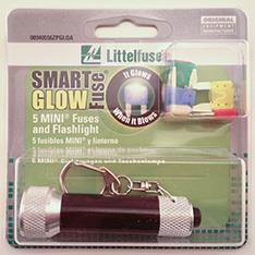 Littelfuse Smartglow Mini Fuse Assortment 5PK with Flashlight, 00940556ZPGLO Series